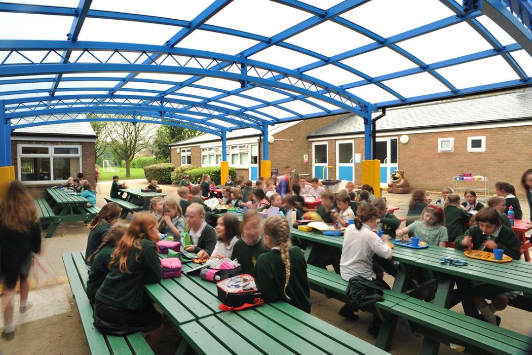 Outdoor Dining Canopy at Tickford Primary School - Broxap