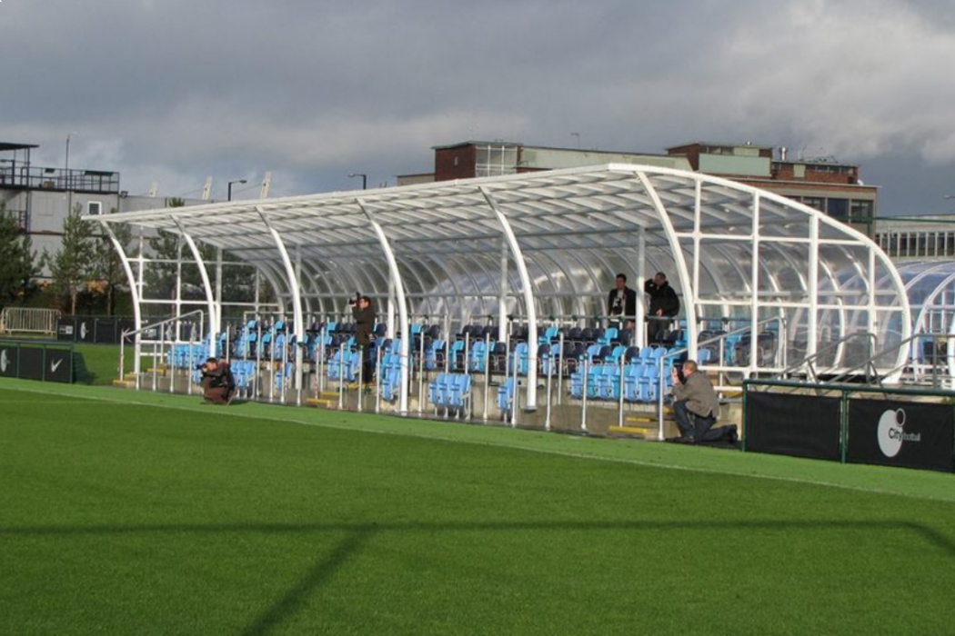 Spectator Shelters at Manchester City Football Academy - Broxap