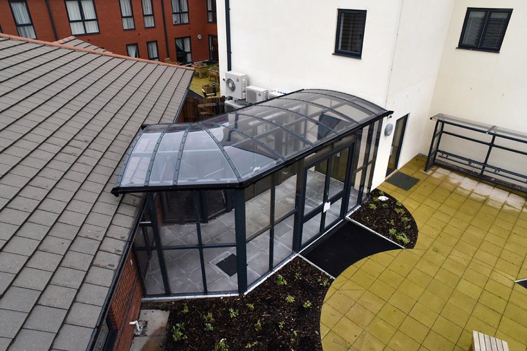 Smoking Shelter at Chirk Court Care Home - Broxap