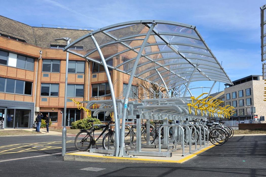 Cycle Shelters & Two Tier Cycle Parking at Compass House Cambridge - Broxap