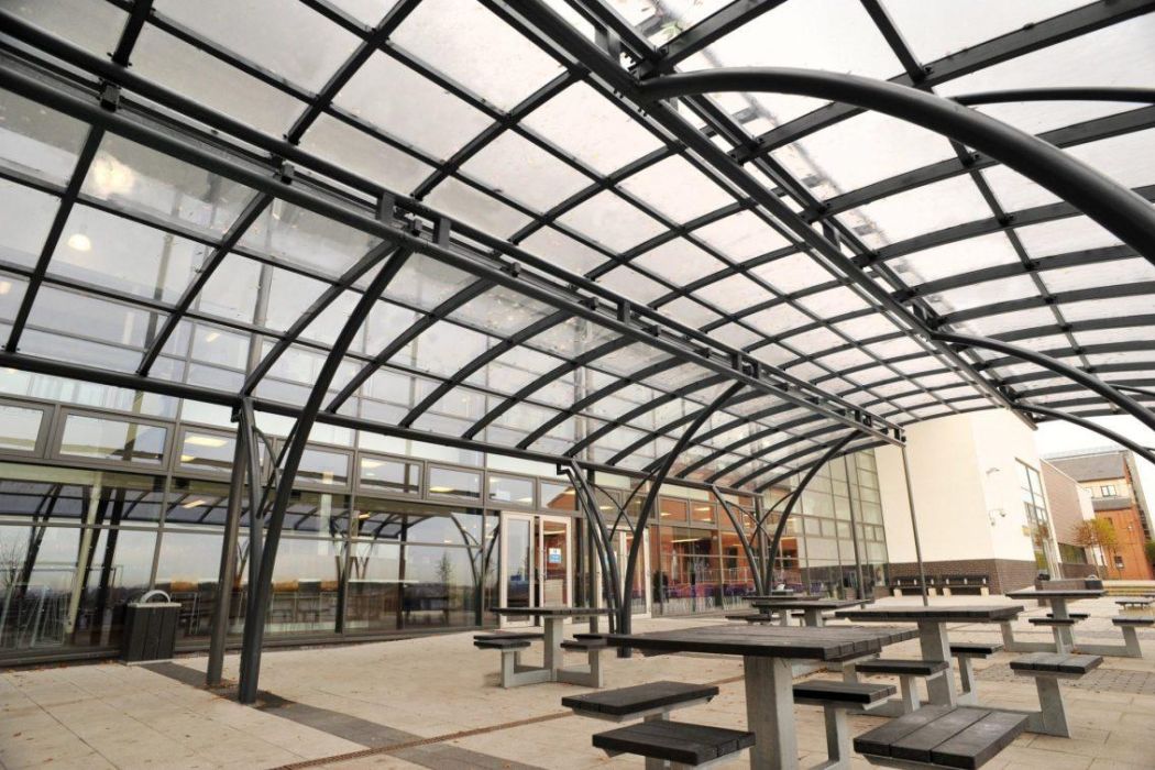 Outside Dining Area at Farnley Academy - Broxap