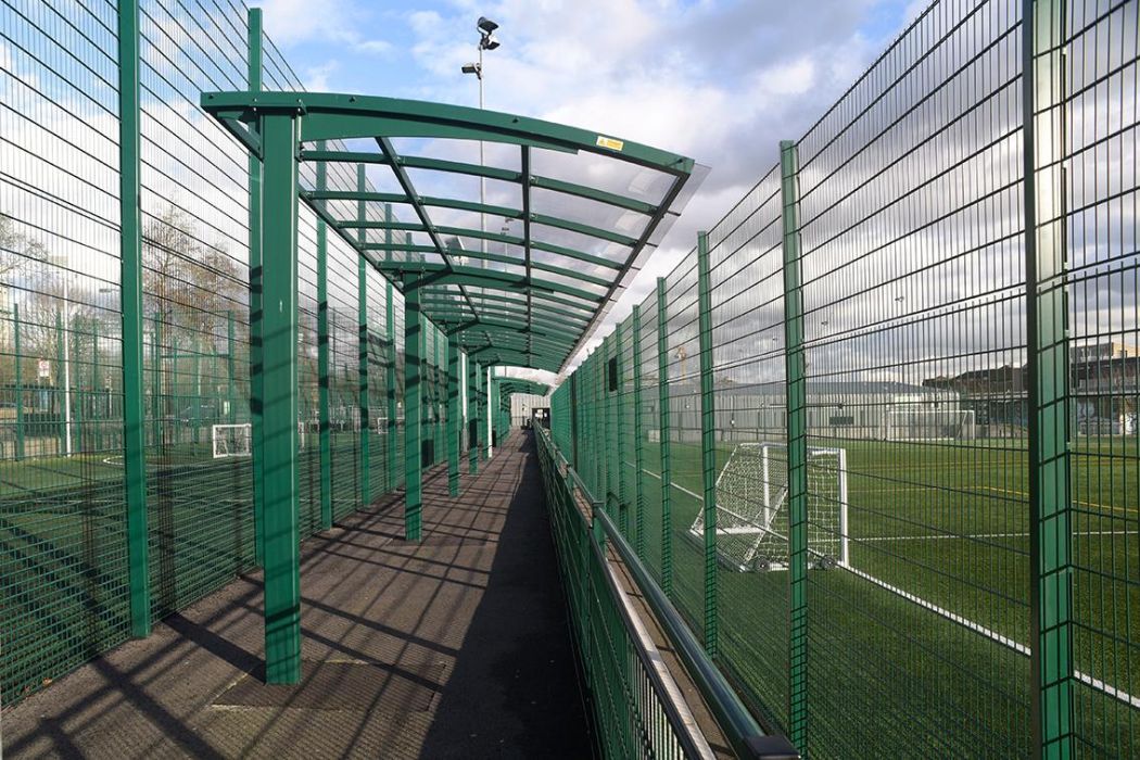 Spectator Shelters at Market Road Football Pitches - Broxap
