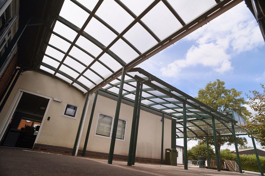 Priory School Covered Walkway - Broxap - SEN School Shelter