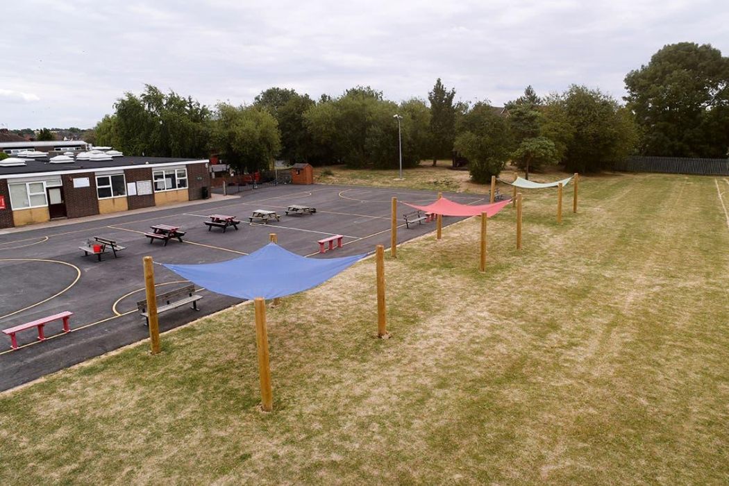 Windmill Primary School Playground package Northampton - Broxap external works package
