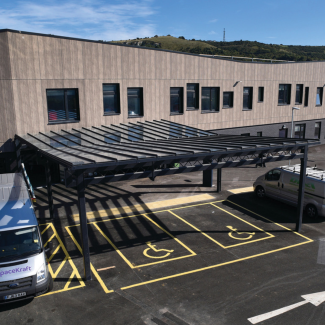 Beacon Gullwing Pick Up and Drop Off Canopy