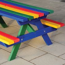 Rainbow Recycled Plastic Picnic Unit